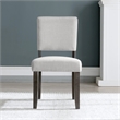 Pemberly Row Wood Upholstered Dining Chair Set in Heather Gray