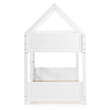 Pemberly Row White Twin Bunkbed with Guard Rail in Solid Wood