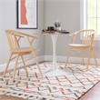 Pemberly Row Beechwood Dining Chair with Windsor Back & Saddle Seat