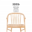 Pemberly Row Beechwood Dining Chair with Windsor Back & Saddle Seat