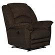 Pemberly Row Power Lay Flat Recliner in Chocolate Textile