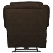 Pemberly Row Power Lay Flat Recliner in Chocolate Textile