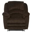 Pemberly Row Power Lay Flat Recliner in Chocolate Textile