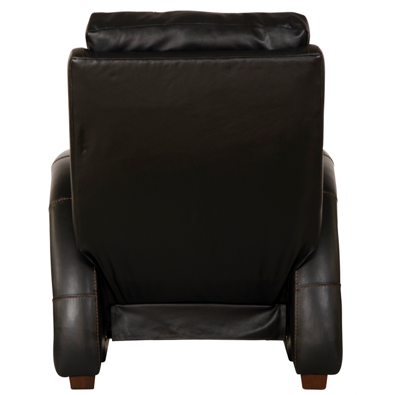 Pemberly Row Zero Gravity Leather Recliner with Massage in Black