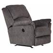 Pemberly Row Power Rocker Recliner in Grey Polyester with USB Port