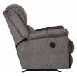 Pemberly Row Power Rocker Recliner in Grey Polyester with USB Port