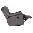 Pemberly Row Power Rocker Recliner in Grey Polyester with USB Port
