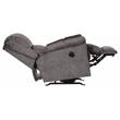 Pemberly Row Power Rocker Recliner in Grey Polyester with USB Port