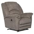 Pemberly Row Power Lay Flat Recliner with USB Charging Port in Gray Fabric