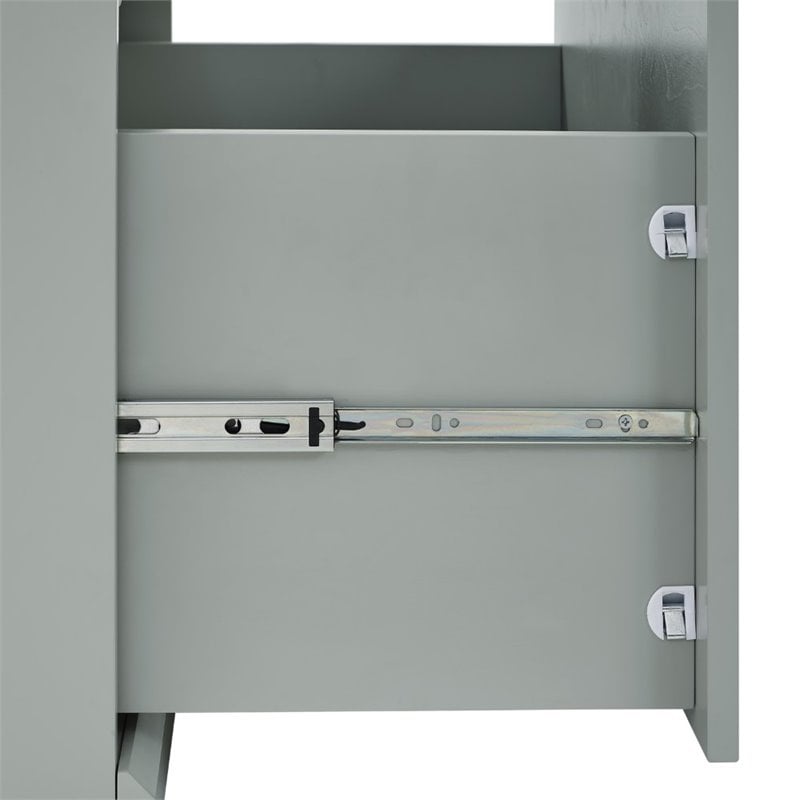 Pemberly Row Modern Wood 2-Piece Pantry Closet in Gray
