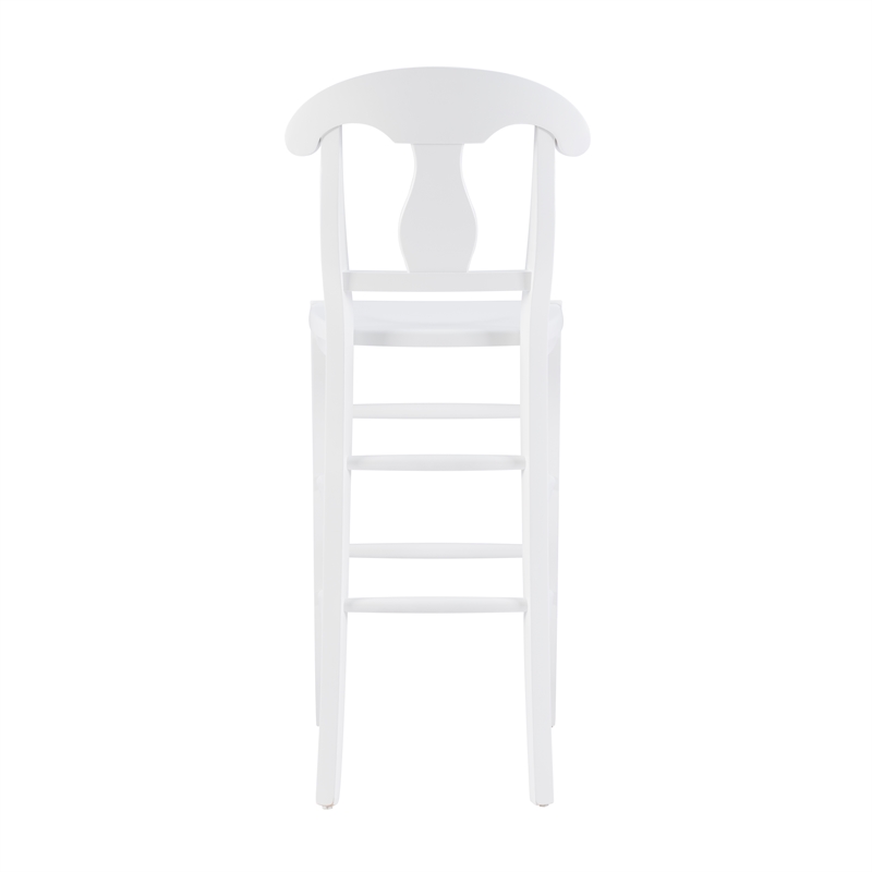 Pemberly Row Commercial Grade Set of 2 Counter Stools in White Beechwood