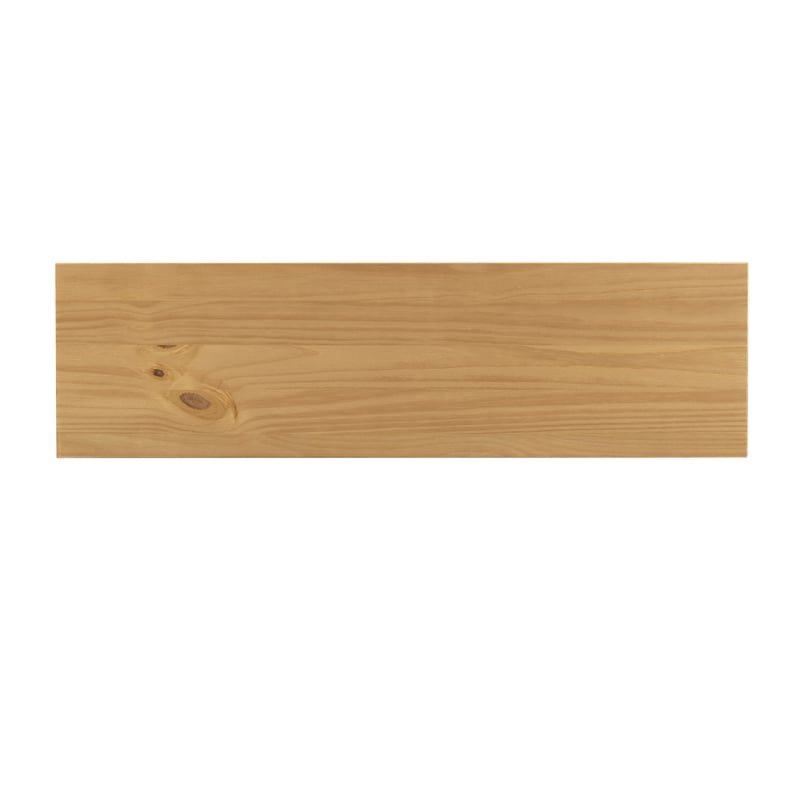 Pemberly Row Two-Tone Backless Pine Bench in White and Natural Finish