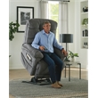 Pemberly Row Power Lift Recliner with Zero Gravity in Grey Textile