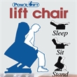 Pemberly Row Power Lift Recliner with Zero Gravity in Grey Textile