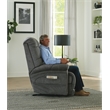 Pemberly Row Power Lift Recliner with Zero Gravity in Grey Textile
