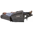 Pemberly Row Power Lift Recliner with Zero Gravity in Grey Textile