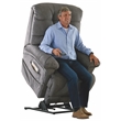 Pemberly Row Power Lift Recliner with Zero Gravity in Grey Textile