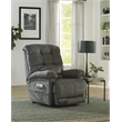 Pemberly Row Power Lift Recliner with Zero Gravity in Grey Textile