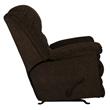 Pemberly Row Chaise Rocker Recliner in Chocolate Plush Polyester Fabric