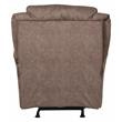 Pemberly Row Power Rocker Recliner in Brown Polyester Fabric with USB Port