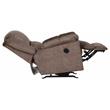 Pemberly Row Power Rocker Recliner in Brown Polyester Fabric with USB Port
