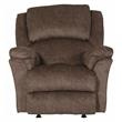 Pemberly Row Power Rocker Recliner in Brown Polyester Fabric with USB Port