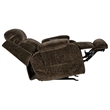 Pemberly Row Power Rocker Recliner with Heat & Massage in Brown Polyester