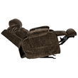 Pemberly Row Power Rocker Recliner with Heat & Massage in Brown Polyester
