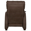 Pemberly Row Unwind Power Zero Gravity Recliner in Brown Polyester Fabric
