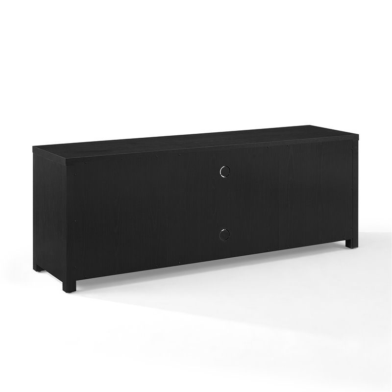 Pemberly Row Modern Wood TV Stand for TVs up to 58 Inches in Black