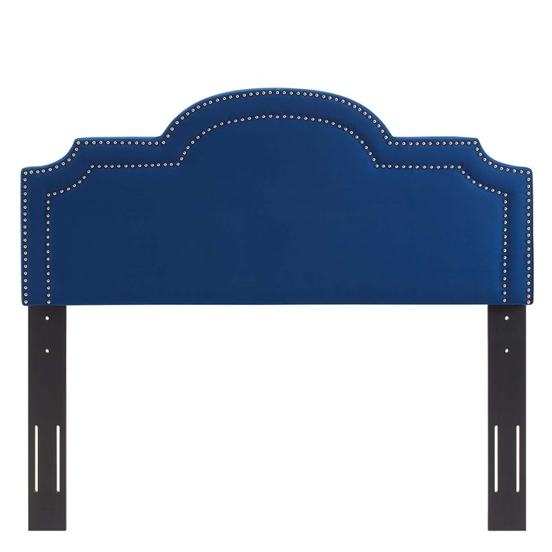 Pemberly Row King/California King Performance Velvet Headboard in Navy