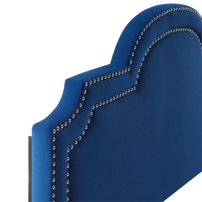 Pemberly Row King/California King Performance Velvet Headboard in Navy