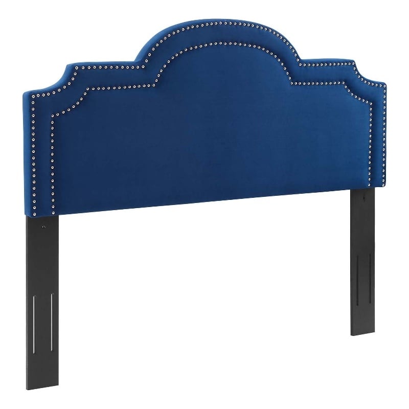 Pemberly Row King/California King Performance Velvet Headboard in Navy