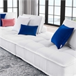 Pemberly Row 3-Piece Modern Tufted Fabric Sofa in White Finish