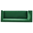 Pemberly Row Performance Velvet Sofa in Emerald with Gold Legs
