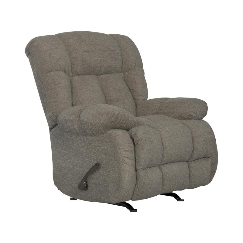 Pemberly Row Rocker Recliner in Otter Polyester Chenille Upholstery