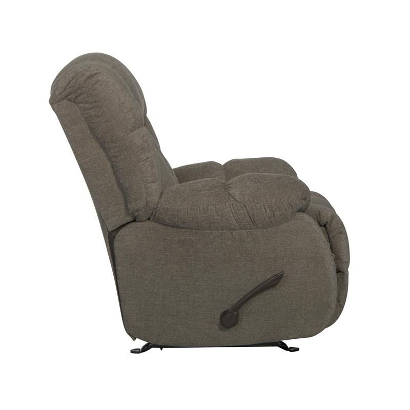 Pemberly Row Rocker Recliner in Otter Polyester Chenille Upholstery