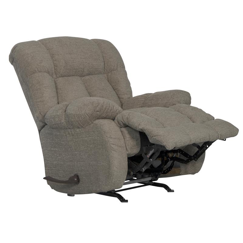 Pemberly Row Rocker Recliner in Otter Polyester Chenille Upholstery