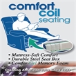 Pemberly Row Charcoal Gray Polyester Rocker Recliner with Gel Topper