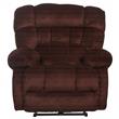 Pemberly Row Power Lay Flat Recliner in Cranberry Red Fabric