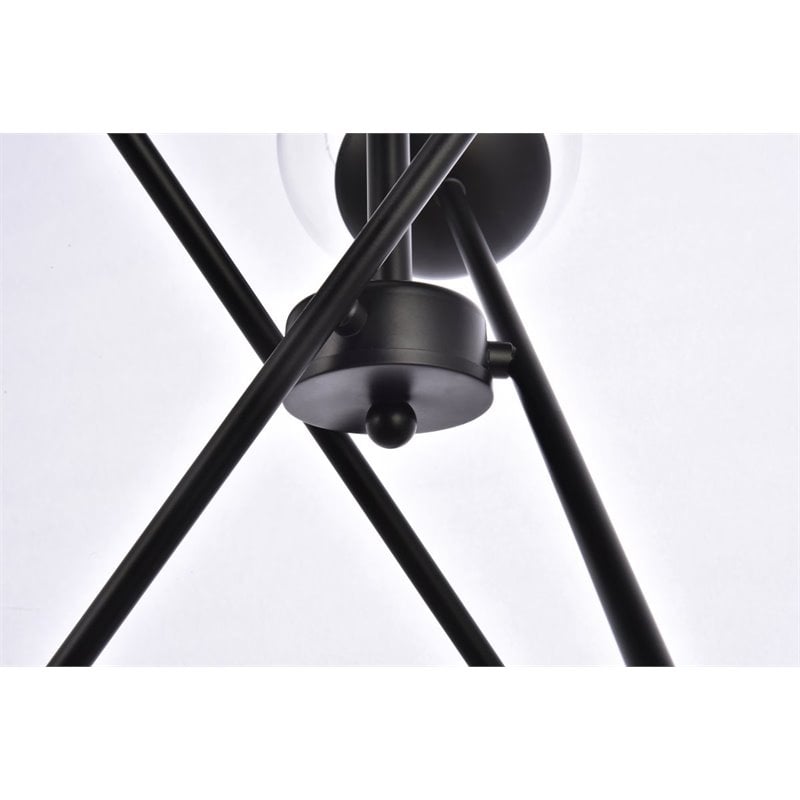 Pemberly Row 6-Light Modern Metal Pendant with Clear Glass Shades
