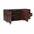 Pemberly Row Acacia Wood Console Table with Drawers in Brown