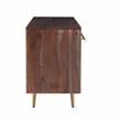 Pemberly Row Acacia Wood Console Table with Drawers in Brown