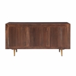 Pemberly Row Acacia Wood Console Table with Drawers in Brown