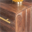 Pemberly Row Acacia Wood Console Table with Drawers in Brown