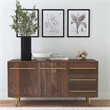 Pemberly Row Acacia Wood Console Table with Drawers in Brown