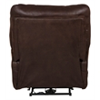 Pemberly Row Power Lay Flat Recliner with Heat & Massage in Brown Textile