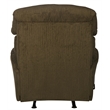 Pemberly Row Chaise Rocker Recliner in Coffee Brown Textile Fabric