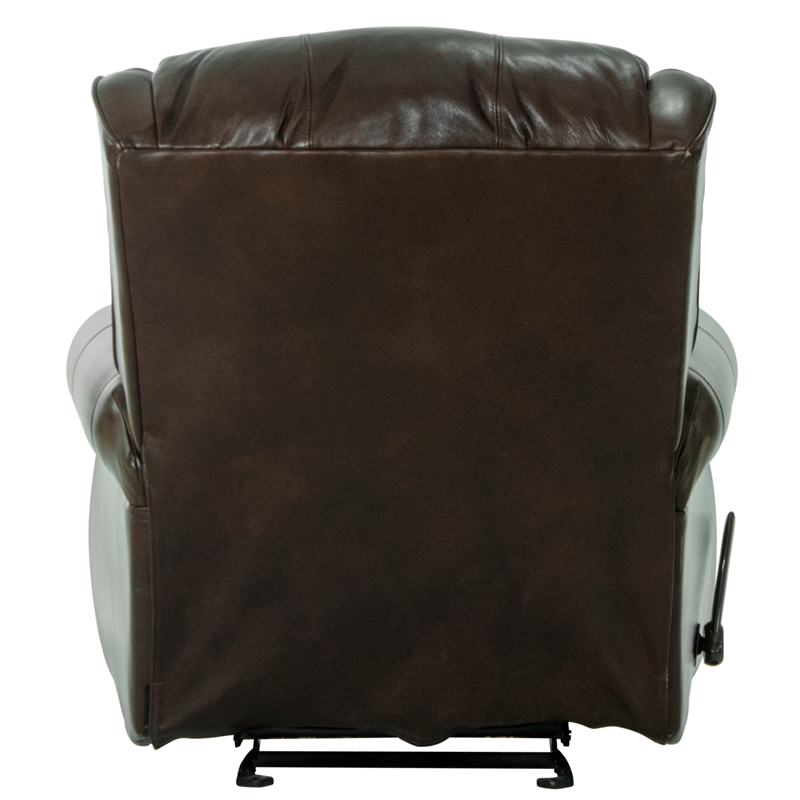 Pemberly Row Glider Recliner in Chocolate Top Grain Italian Leather