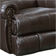 Pemberly Row Glider Recliner in Chocolate Top Grain Italian Leather